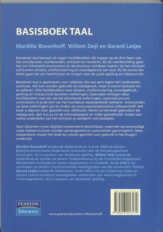 Achterkant van Basisboek taal