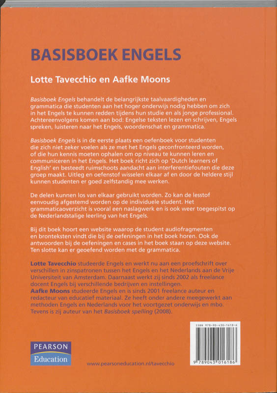 Achterkant van Basisboek Engels