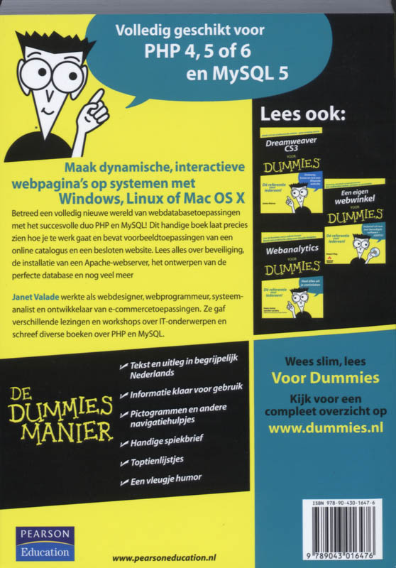 Achterkant van PHP en MySQL voor Dummies