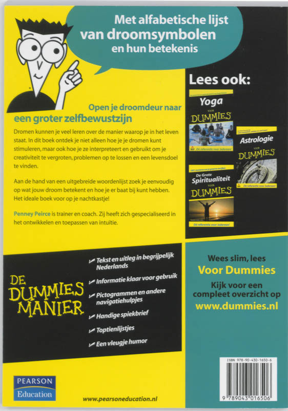 Achterkant van Droomwoordenboek voor Dummies