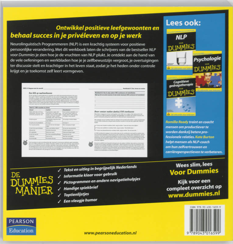 Achterkant van NLP Werkboek voor Dummies