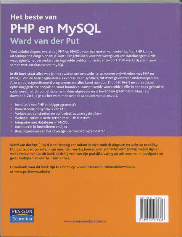 Achterkant van Het beste van PHP en MySQL