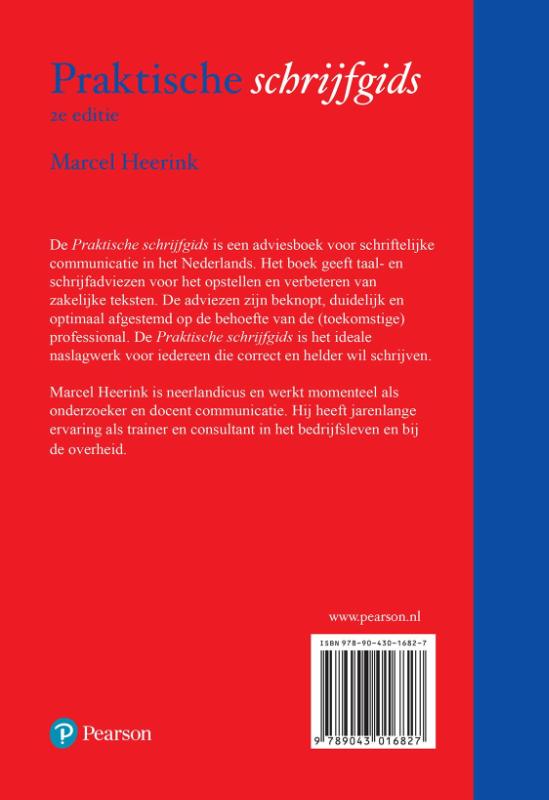 Achterkant van Praktische schrijfgids