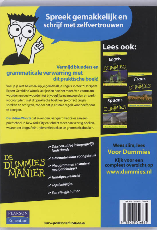 Achterkant van Engelse grammatica voor Dummies