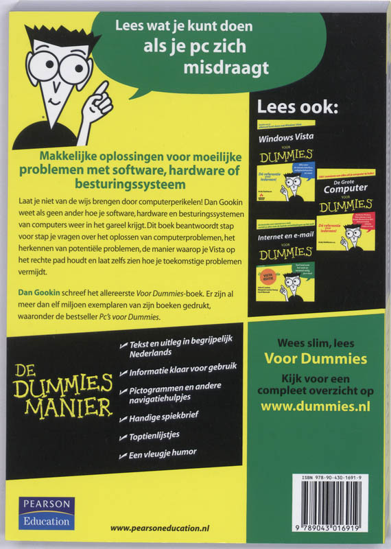 Achterkant van Computerproblemen oplossen voor Dummies