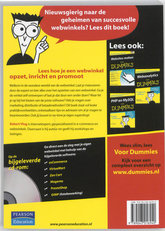 Achterkant van Een eigen webwinkel voor Dummies