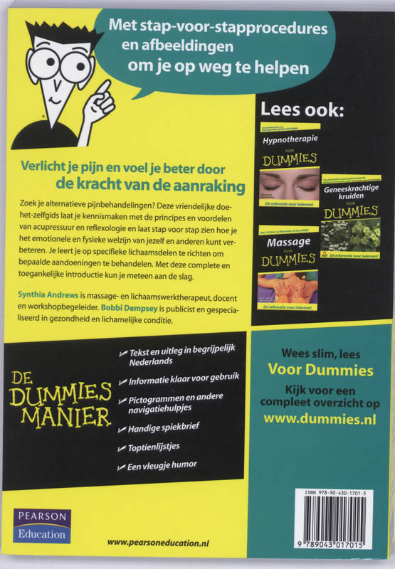 Achterkant van Acupressuur en reflexologie voor Dummies