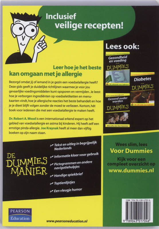 Achterkant van Voedselallergieën voor Dummies
