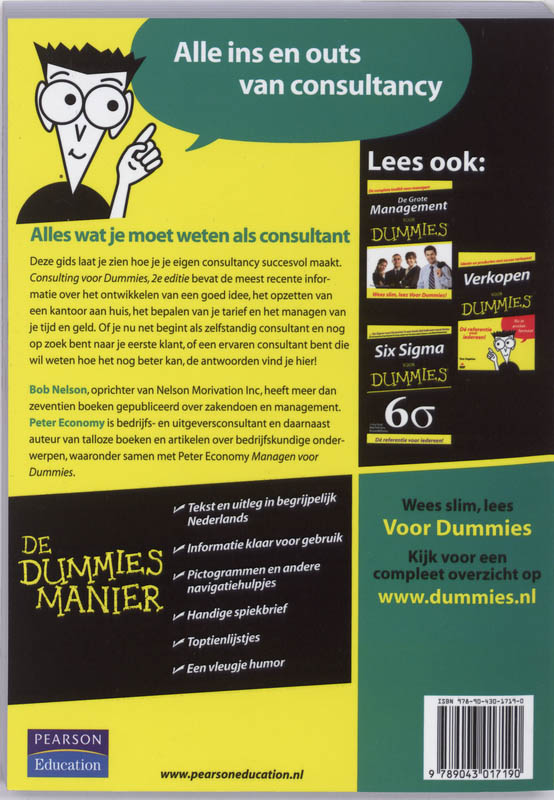 Achterkant van Consulting voor Dummies