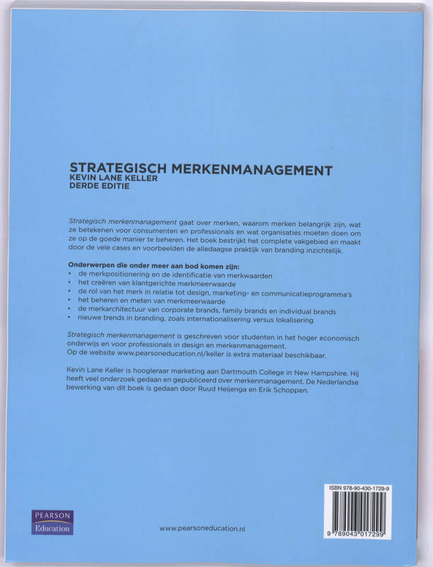 Achterkant van Strategisch merkenmanagement