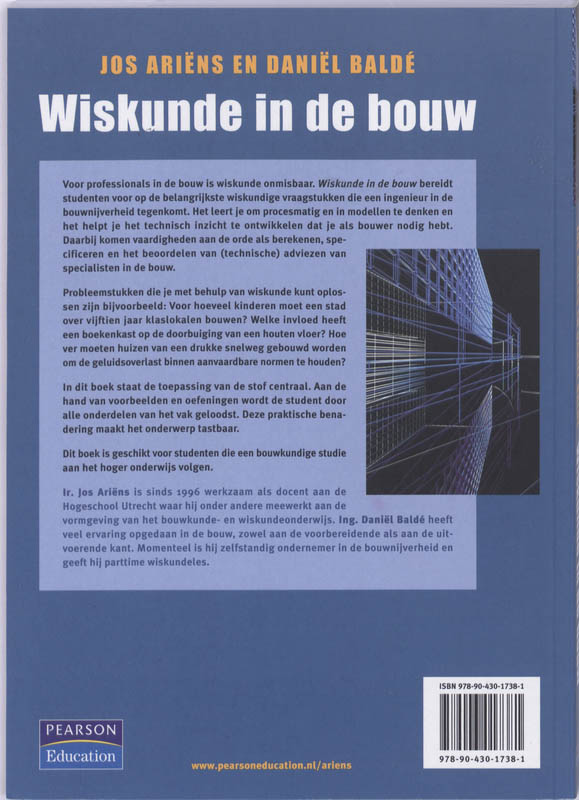Achterkant van Wiskunde in de bouw