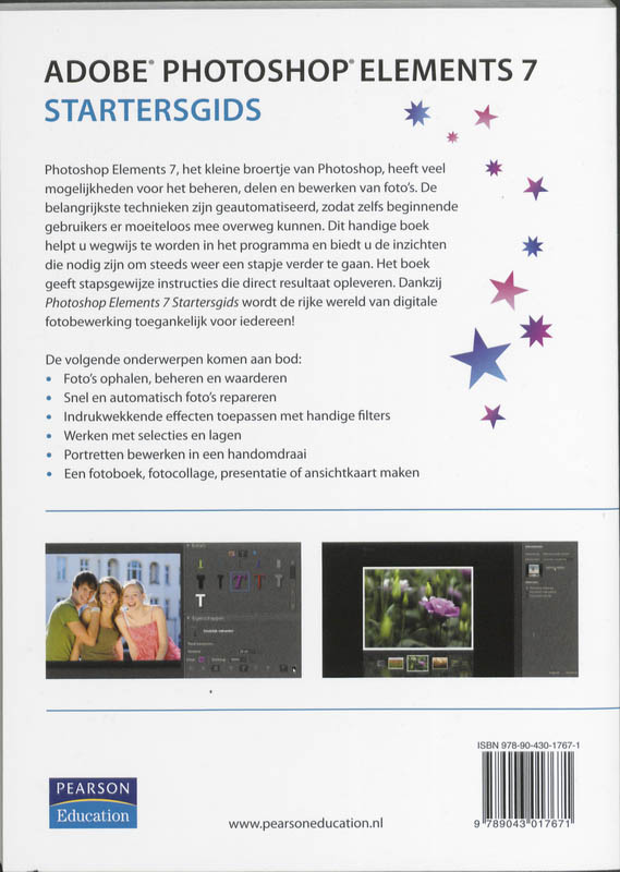 Achterkant van Adobe Photoshop Elements 7