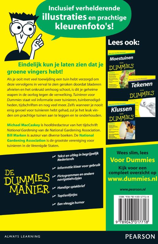 Achterkant van Tuinieren voor dummies