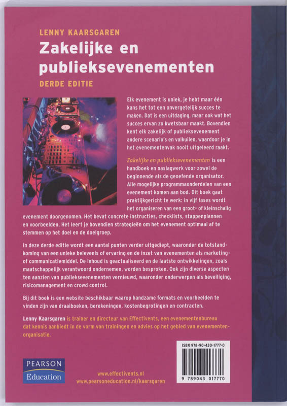 Achterkant van Zakelijke en publieksevenementen