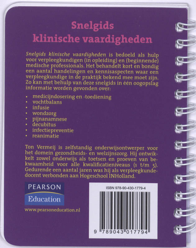 Achterkant van Snelgids klinische vaardigheden