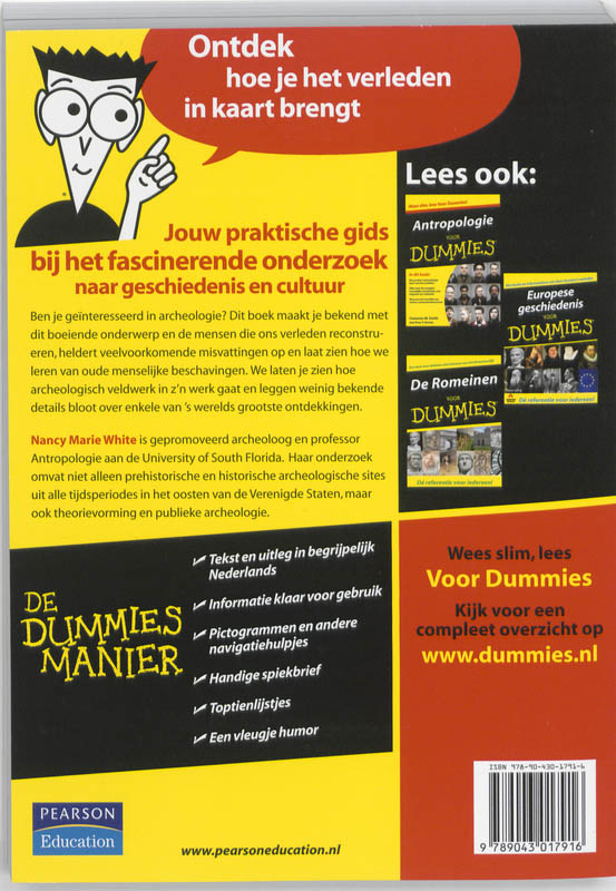 Achterkant van Archeologie voor Dummies