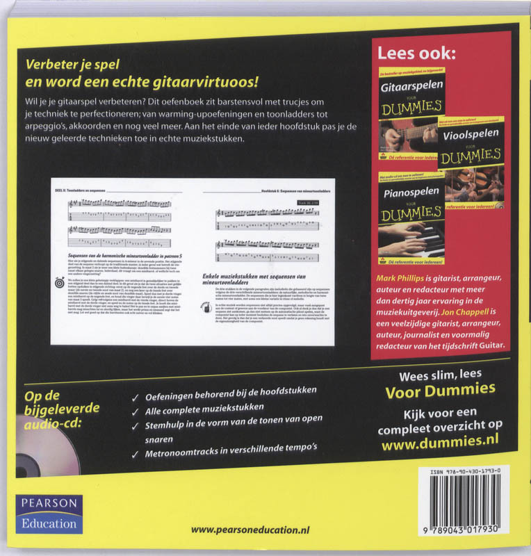 Achterkant van Gitaaroefeningen voor Dummies