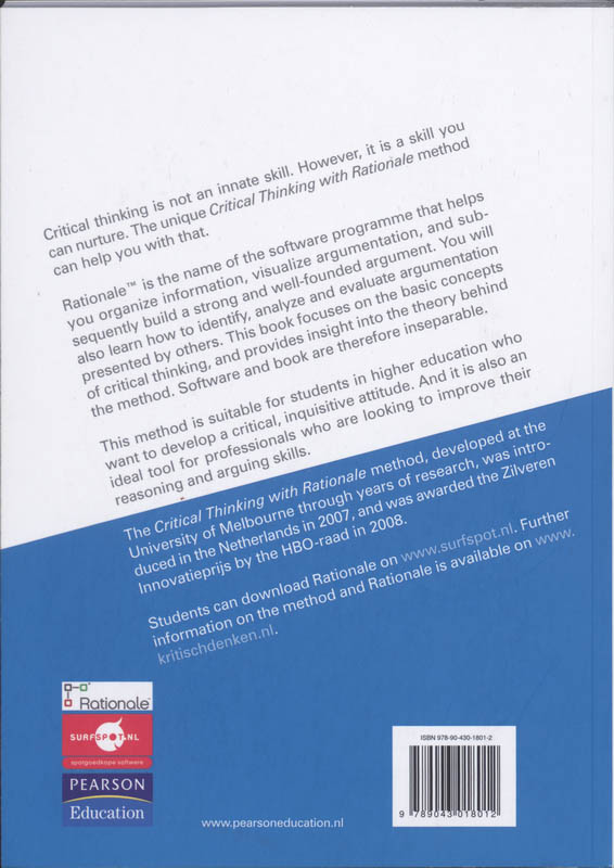 Achterkant van Critical Thinking