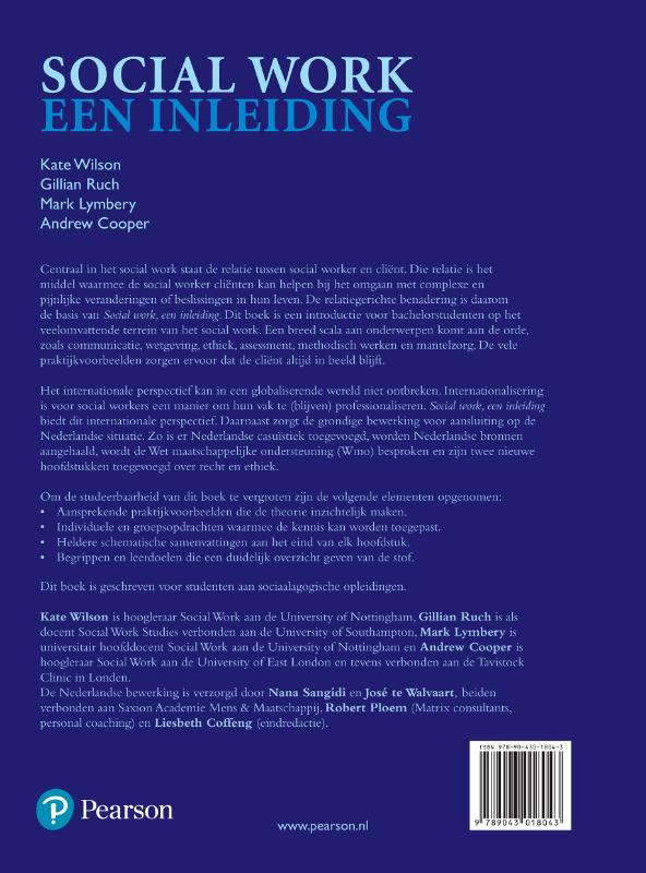 Achterkant van Social work