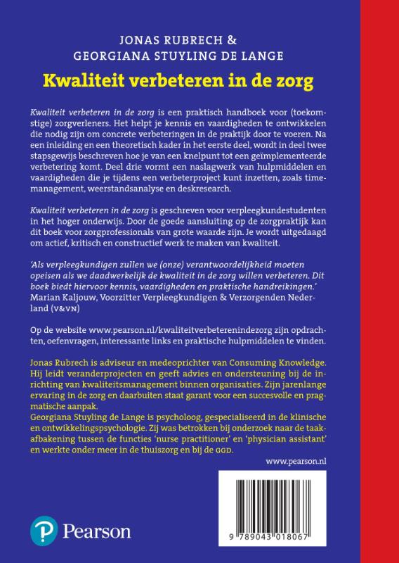Achterkant van Kwaliteit verbeteren in de zorg