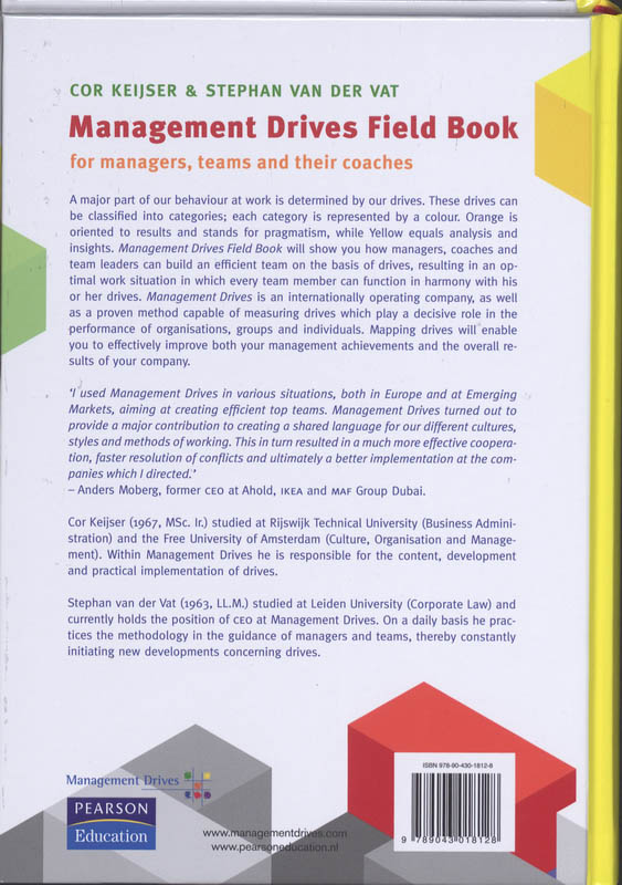 Achterkant van Management Drives Field Book