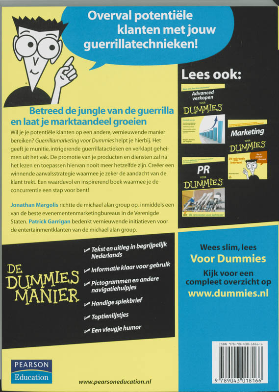 Achterkant van Guerrillamarketing voor Dummies