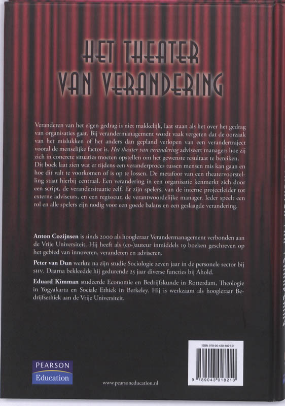 Achterkant van Het theater van verandering