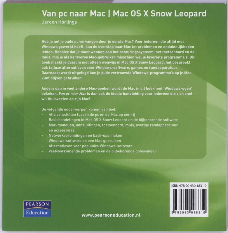 Achterkant van Van pc naar Mac