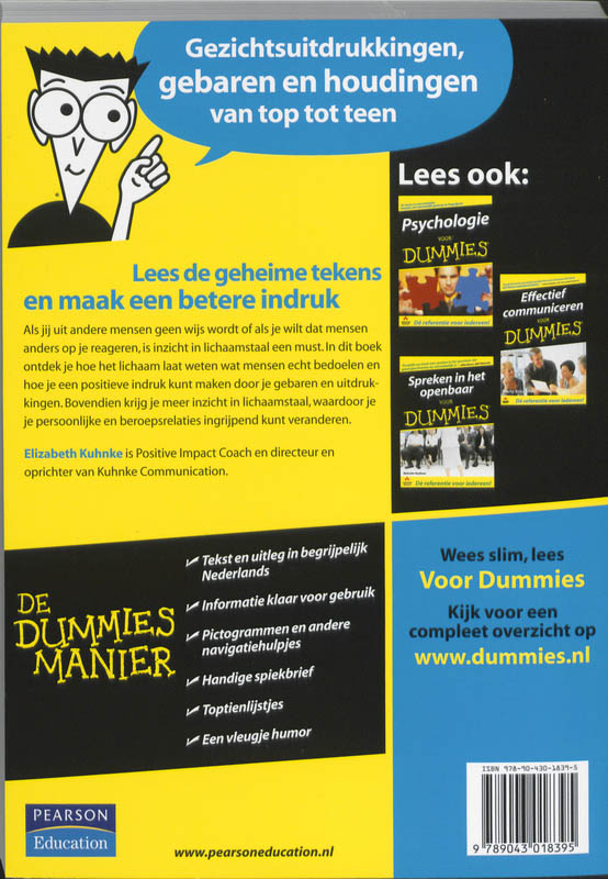 Achterkant van Lichaamstaal voor Dummies