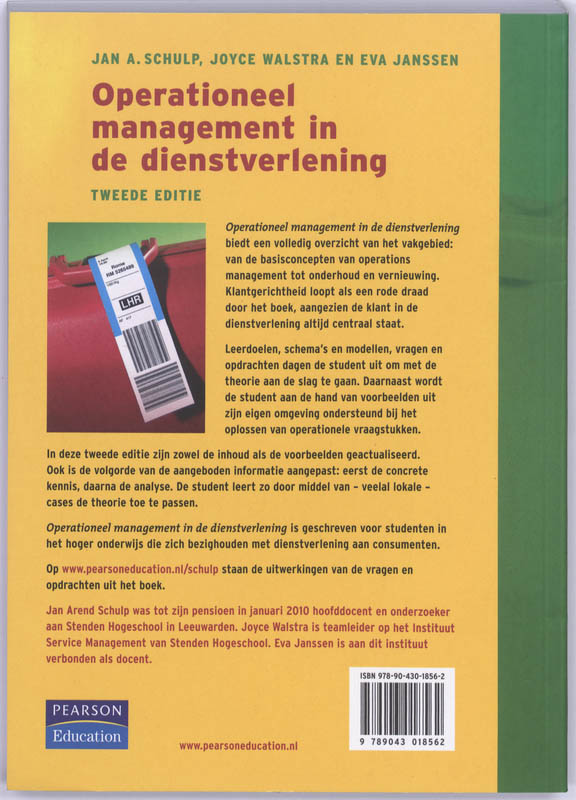 Achterkant van Operationeel management in de dienstverlening