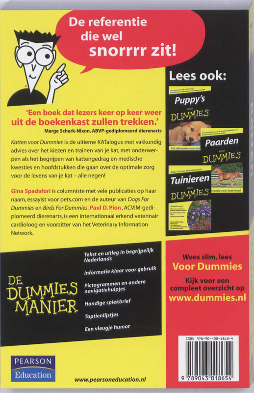 Achterkant van Katten voor Dummies