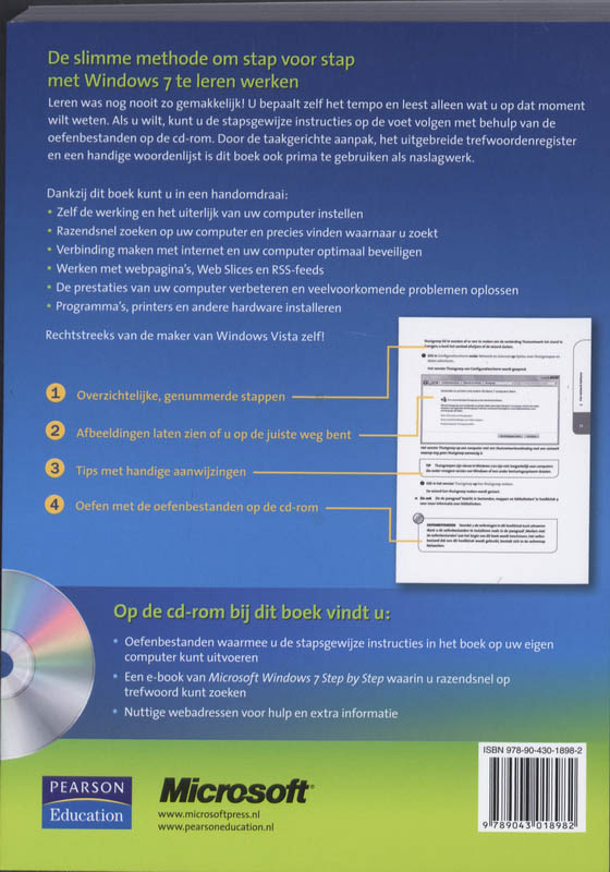 Achterkant van Windows 7 Step by Step