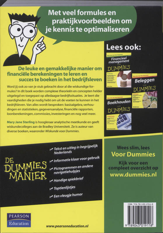 Achterkant van Bedrijfsrekenen voor Dummies