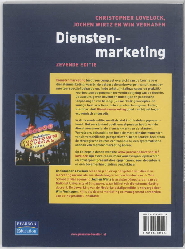 Achterkant van Dienstenmarketing