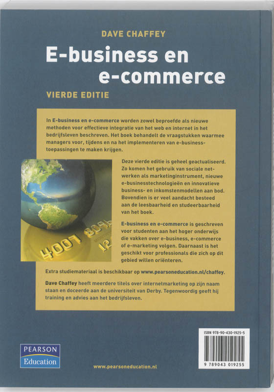 Achterkant van E-business en E-commerce