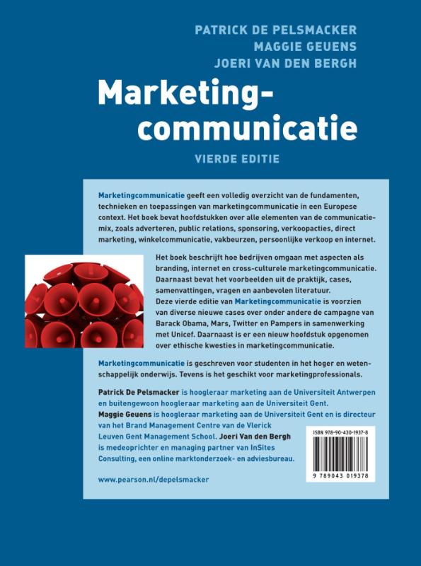 Achterkant van Marketingcommunicatie