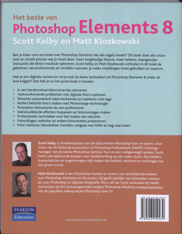 Achterkant van Het beste van Photoshop Elements 8