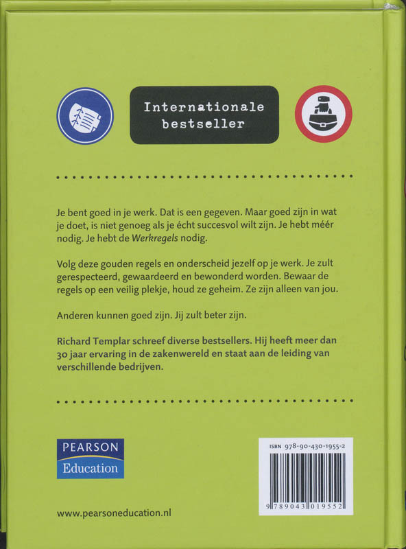 Achterkant van Werkregels