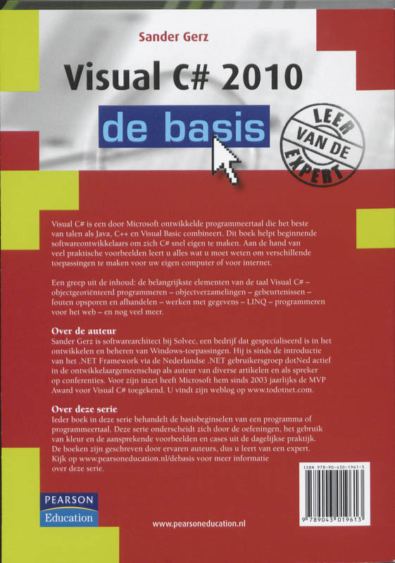 Achterkant van Visual C# 2010 - de basis