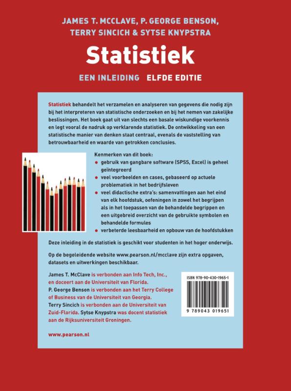 Achterkant van Statistiek