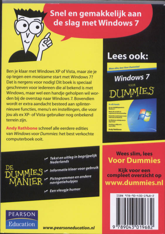 Achterkant van De kleine Overstappen naar Windows 7 voor Dummies