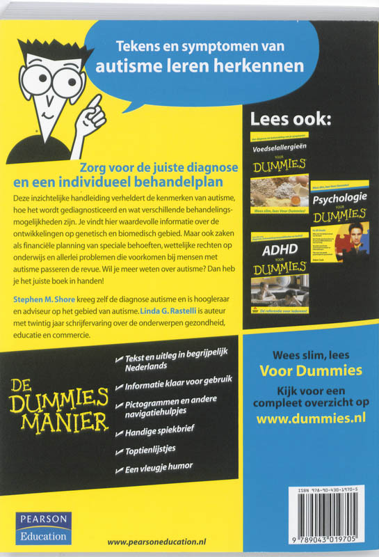 Achterkant van Autisme voor Dummies