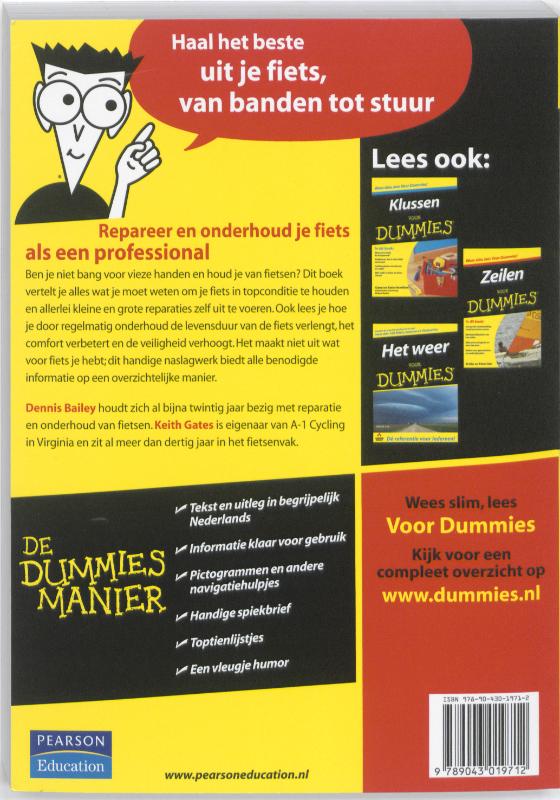 Achterkant van Fietsreparatie en onderhoud voor Dummies