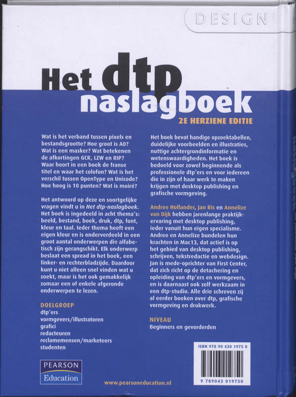 Achterkant van Het DTP-naslagboek
