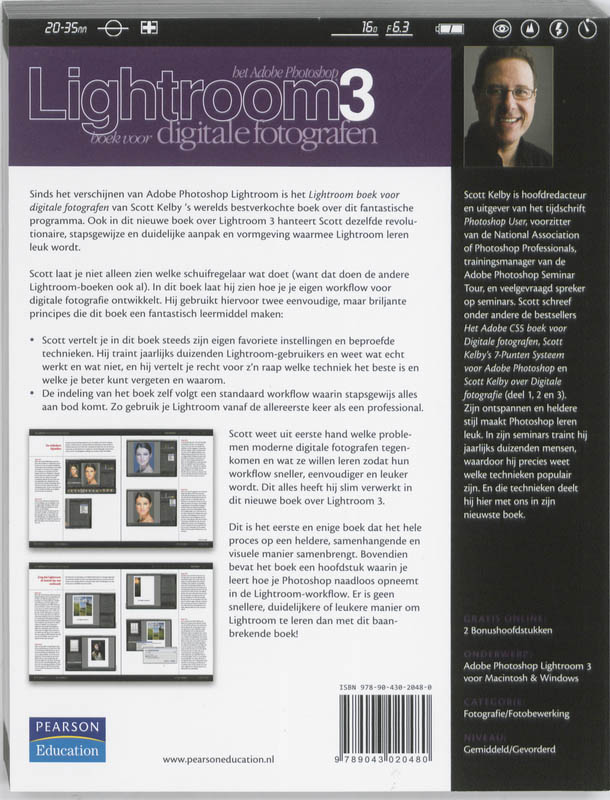 Achterkant van Het Lightroom 3 boek voor digitale fotografen