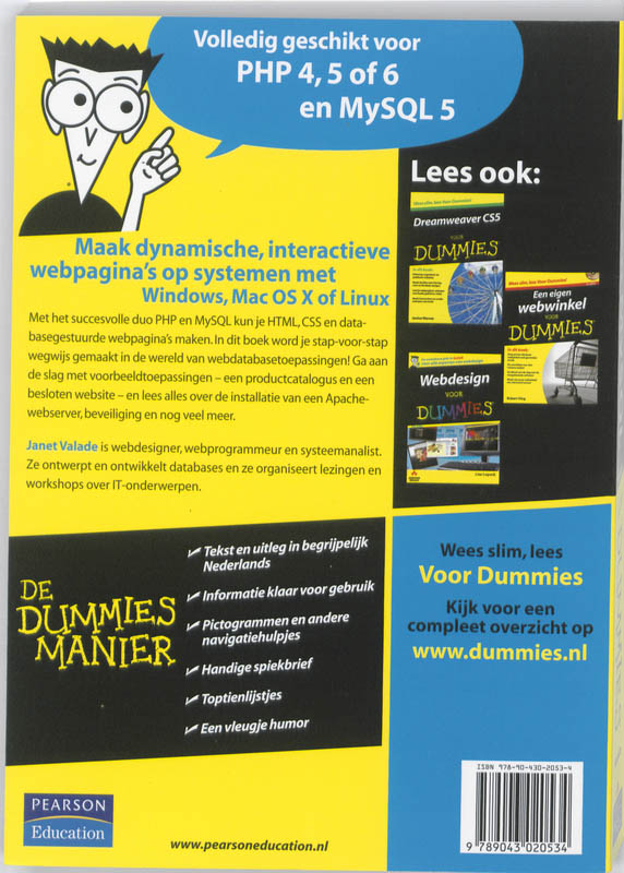 Achterkant van PHP en MySQL voor Dummies