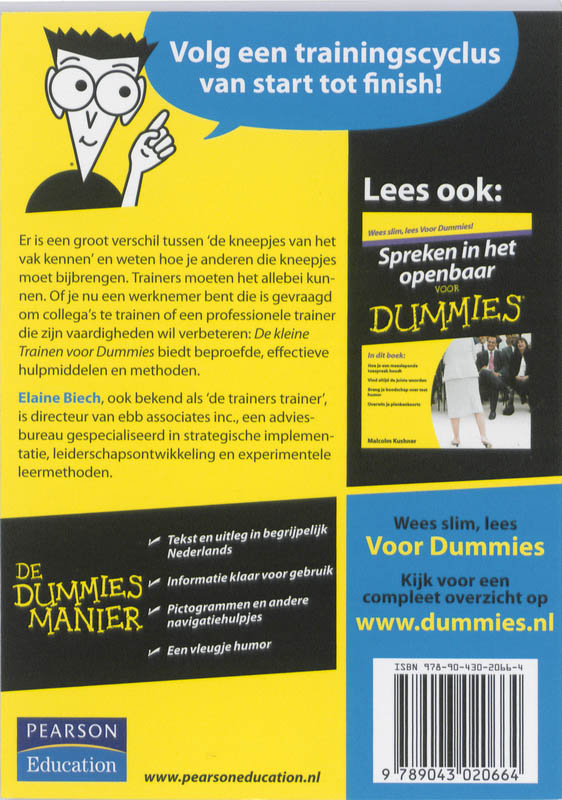 Achterkant van De kleine Trainen voor Dummies