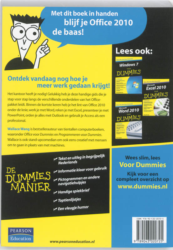 Achterkant van Office 2010 voor Dummies