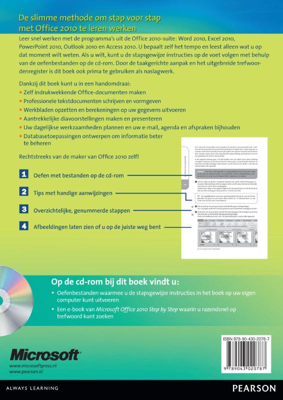Achterkant van Microsoft Office 2010