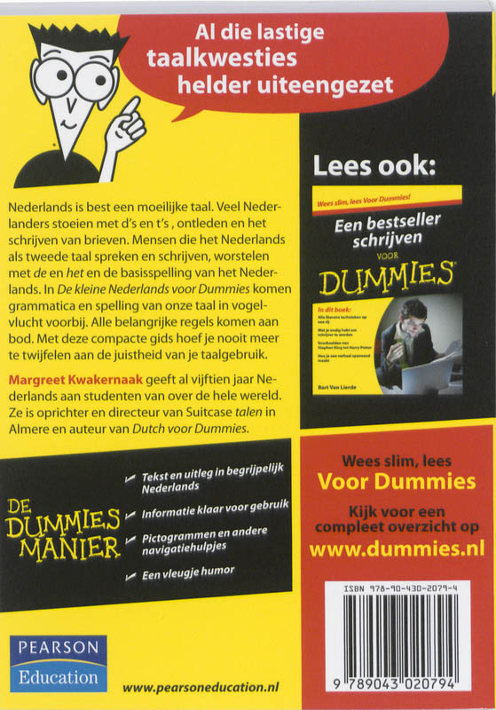 Achterkant van De kleine nederlands voor Dummies